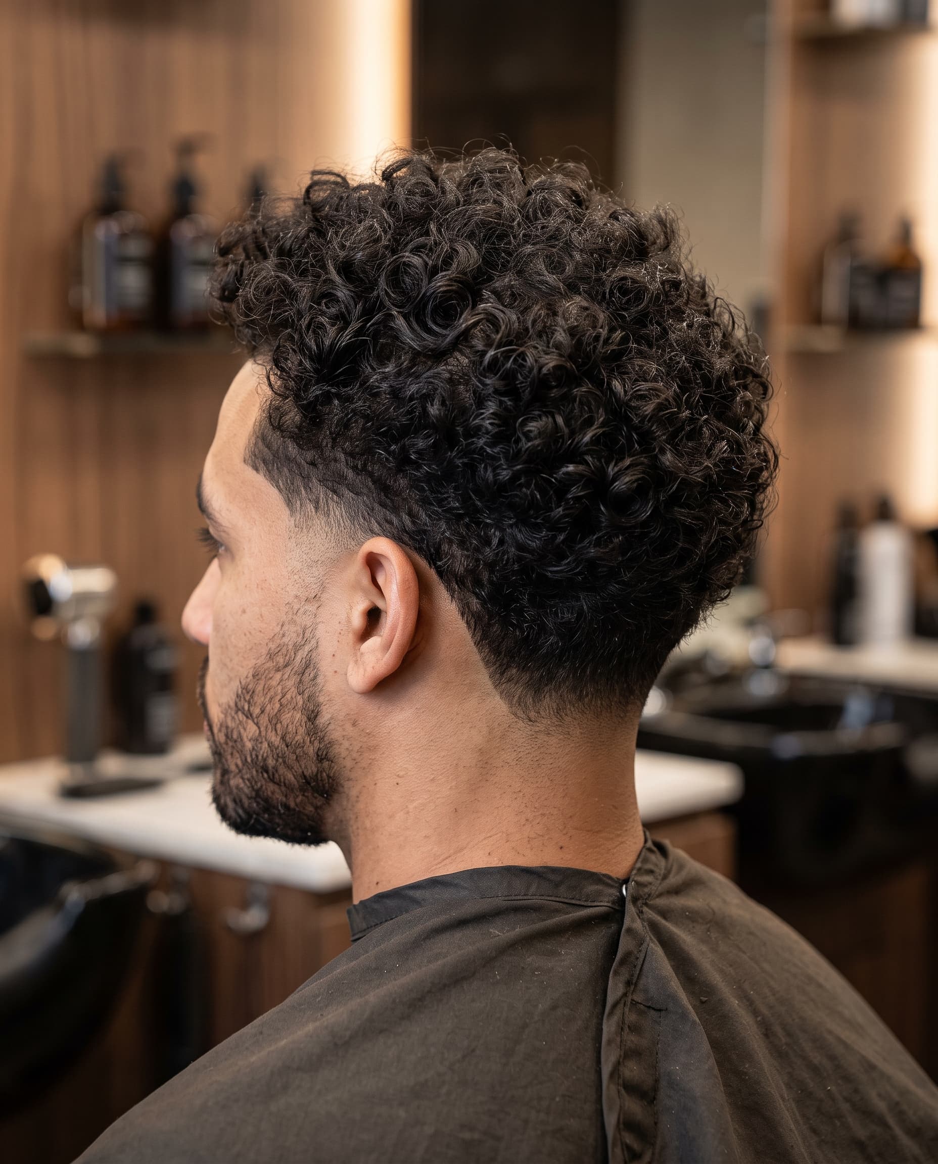 Barba perfilada con navaja